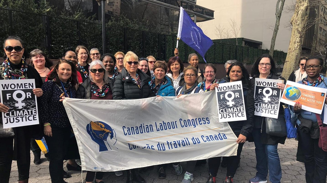 Norma Domey and the Canadian Labour Congress Delegation