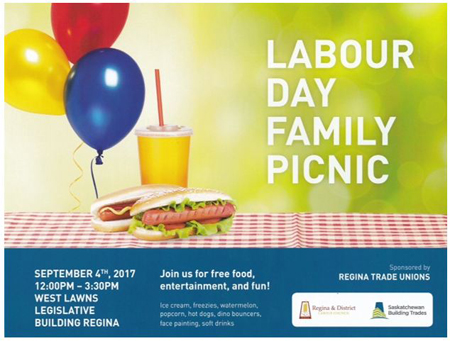Regina Labour Day 2017 poster