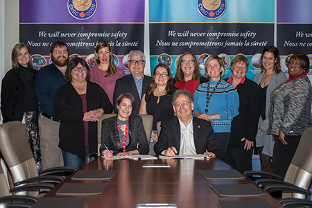 Back (left to right): Louise Youdale, Ben Lootsma, Corinne Francoise, Stephane Cyr, Denise Doherty-Delorme, Anne McLay, Robin Butler, Jennie Esnard
Mid(left to right): Chantal Gagnon, Tracey Sallie-D’Cruz, Jen Campbell
Front(left to right): Debi Daviau, Michael Binder
