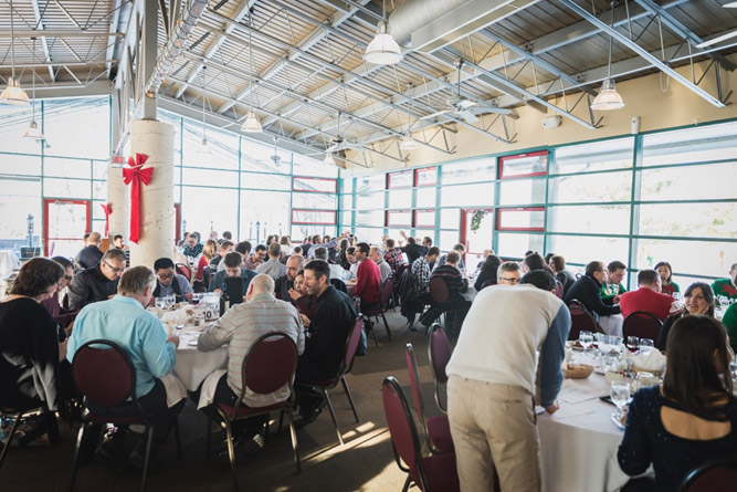 Déjeuner annuel de Noël au Centre de recherche de Boucherville, le 20 décembre 2017.