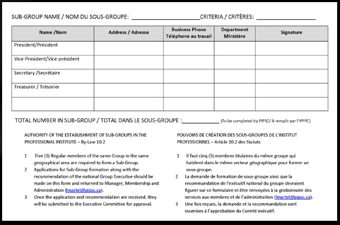 Subgroup Application