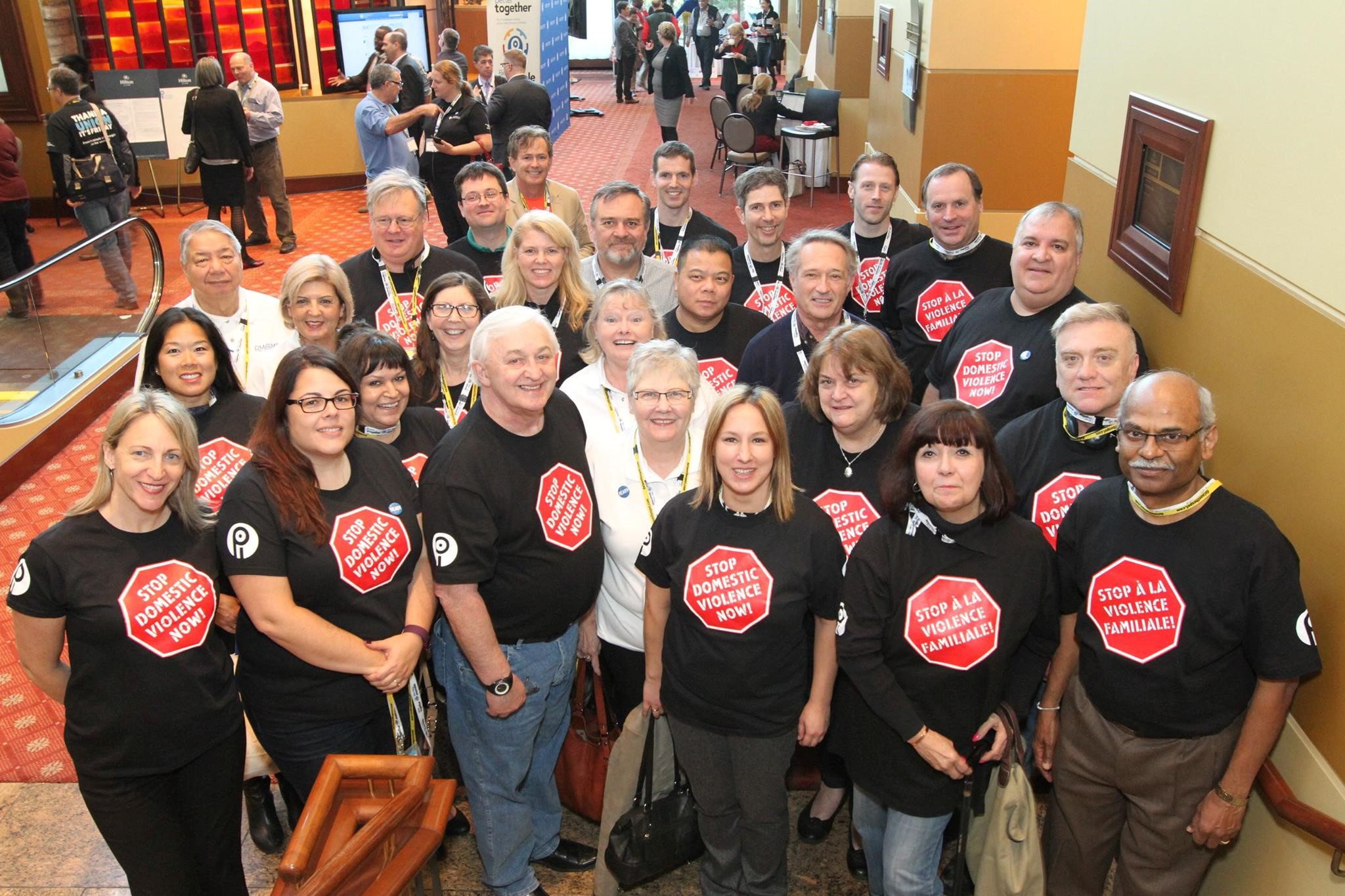 PIPSC AV Group Stewards and Executives campaigning against Domestic Violence back in 2017. We did it. It is now in our Collective Agreement.