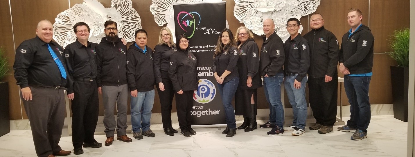 Group Executive L to R; Peter Gabriel – President, Sidney MacInnis, Nazim Awan, David Chu, Angela Cowie, Vania Tsang, Olivia Leung, Emily Beckerman, Yanick Poulin, Jason Huang, Phil Wang, James Bright – Vice-President  (regrets Andree Doucet)