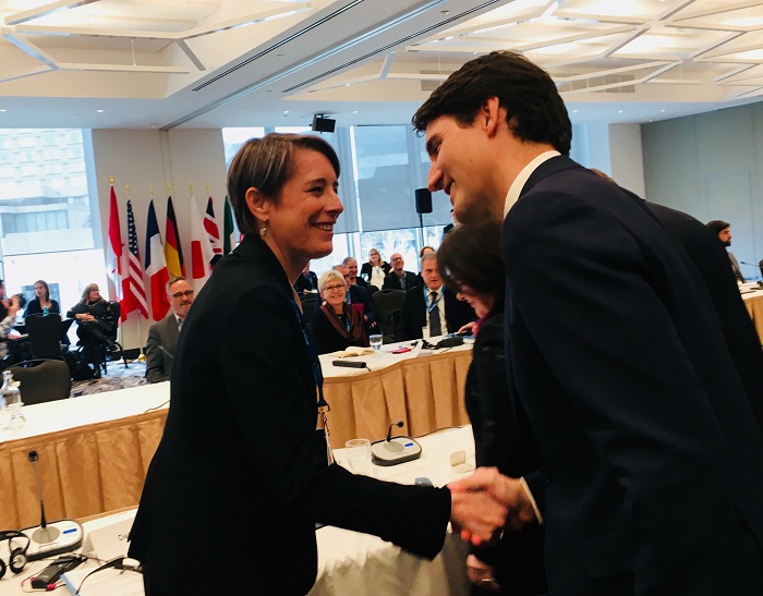 Debi avec Trudeau