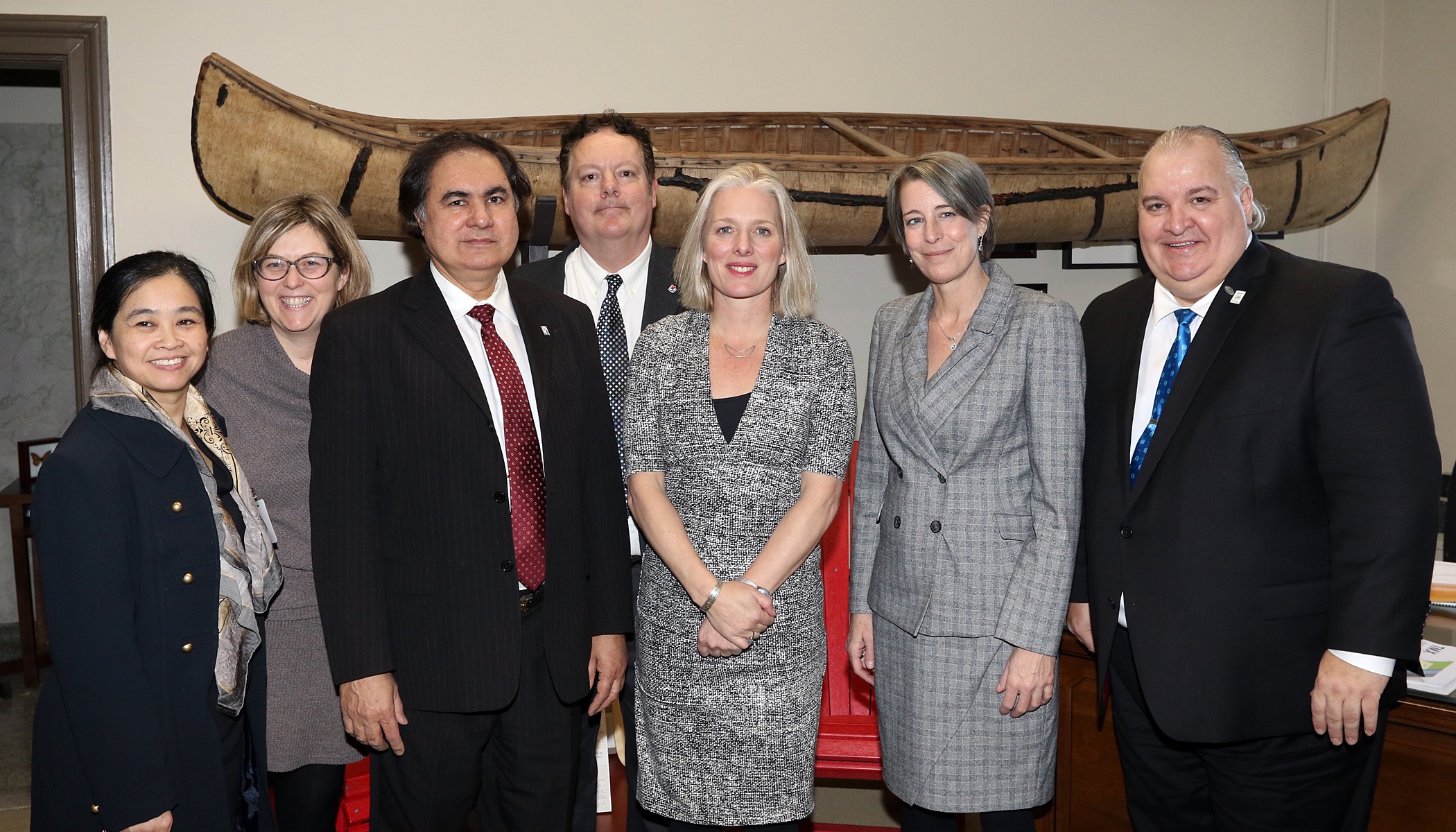 Lobby Day 2019 - Minister Catherine McKenna, President Debi Daviau, Emily Watkins, Doug Masson, Waheed Khan, Peter Gabriel, etc