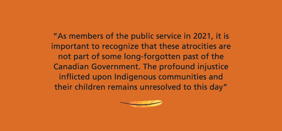 The profound injustice inflicted upon Indigenous communities and their children in Canada, remains unresolved to this day which is why I encourage all members to participate in active reconciliation today. 