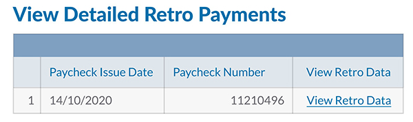 view detailed retro payments